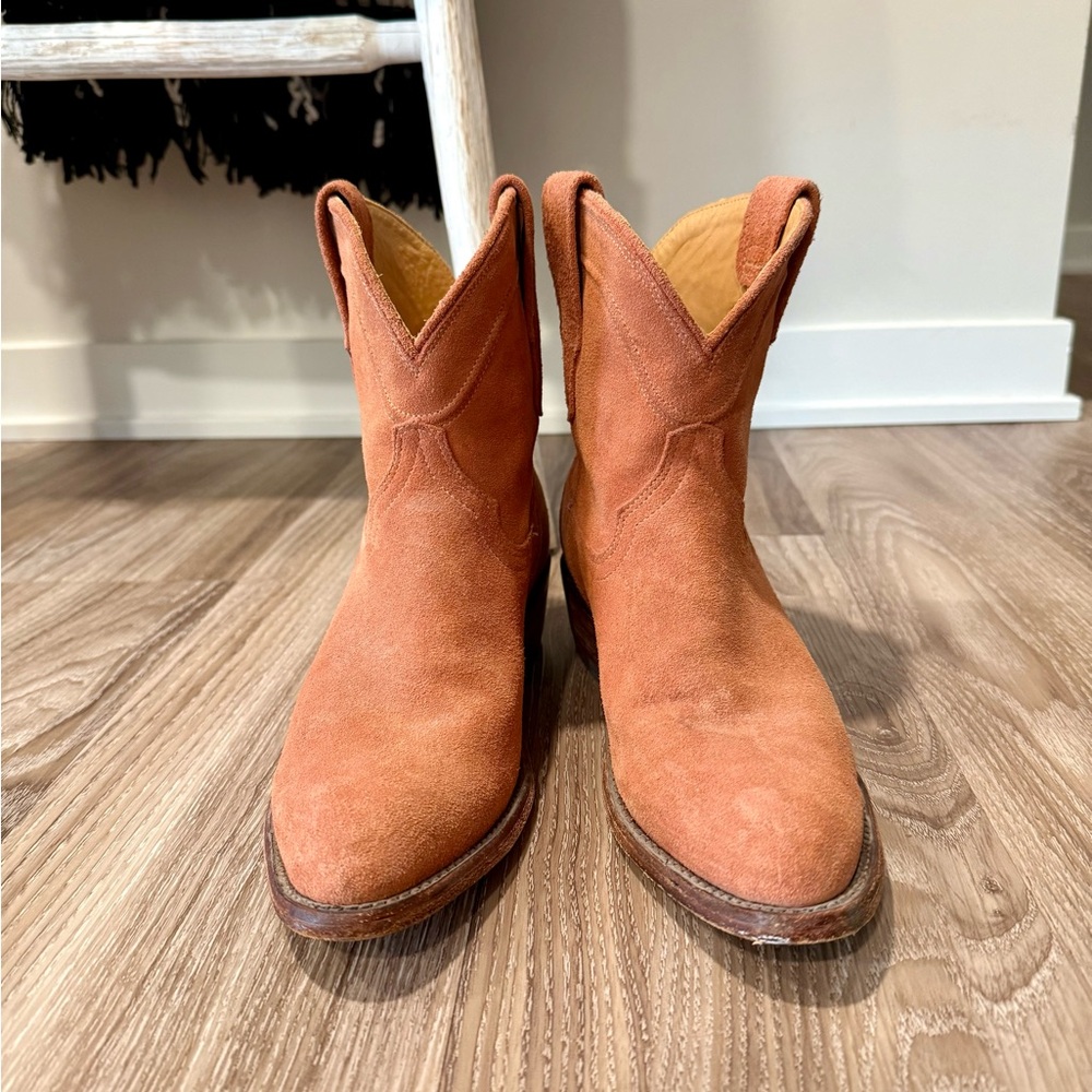 Tecovas Women's Ankle Boots in Rust Suede